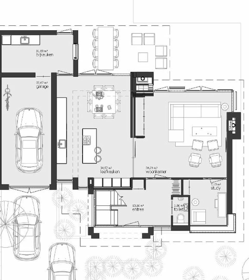 Interieur indeling voor nieuwbouw, verbouw, interieur en renovatie